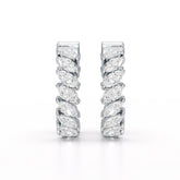 Marquise Cut Lab Diamond Hoop Earrings